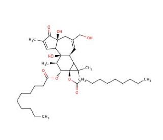 4&alpha;-Phorbol 12,13-didecanoate (CAS 27536-56-7) - chemical structure image