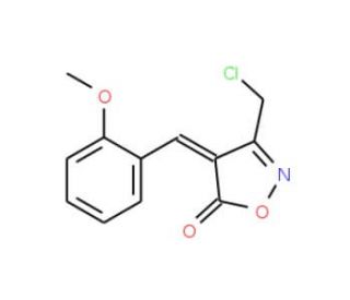 (4E)-3-(Chloromethyl)-4-(2-methoxybenzylidene)-isoxazol-5(4H)-one - chemical structure image