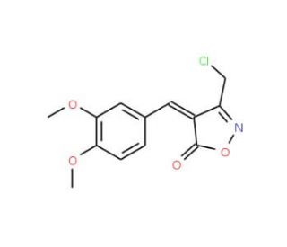 (4E)-3-(Chloromethyl)-4-(3,4-dimethoxybenzylidene)isoxazol-5(4H)-one - chemical structure image