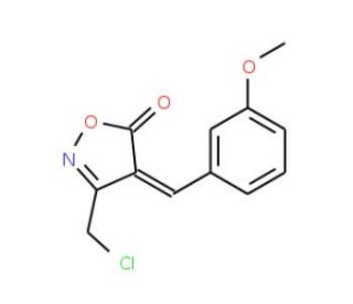 (4E)-3-(Chloromethyl)-4-(3-methoxybenzylidene)-isoxazol-5(4H)-one - chemical structure image