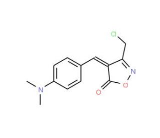 (4E)-3-(Chloromethyl)-4-[4-(dimethylamino)-benzylidene]isoxazol-5(4H)-one - chemical structure image