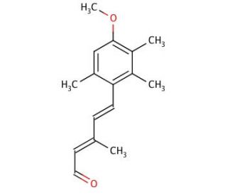 (4E)-5-(4-Methoxy-2,3,6-trimethylphenyl)-3-methyl-2,4-pentadienal (CAS 419534-29-5) - chemical structure image