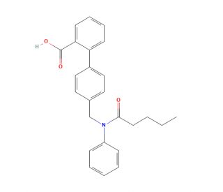 4&prime;-[[(1-oxopentyl)phenylamino]methyl]-[1,1&prime;-biphenyl]-2-carboxylic acid (CAS 862891-27-8) - chemical structure image