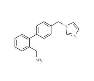 [4&prime;-(1H-imidazol-1-ylmethyl)-1,1&prime;-biphenyl-2-yl]methylamine - chemical structure image