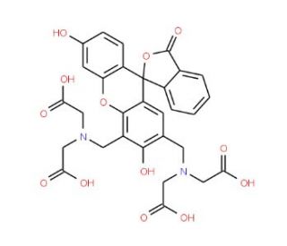 4&prime;,5&prime;-Bis(N&prime;,N&prime;-di-(carboxymethyl)aminomethyl)fluorescein (CAS 3147-15-7) - chemical structure image