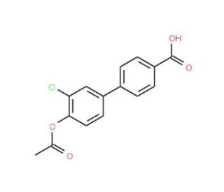 4&prime;-Acetoxy-3&prime;-chloro-biphenyl-4-carboxylic acid - chemical structure image