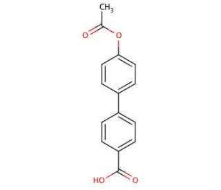 4&prime;-Acetoxy-biphenyl-3-carboxylic acid (CAS 300675-38-1) - chemical structure image