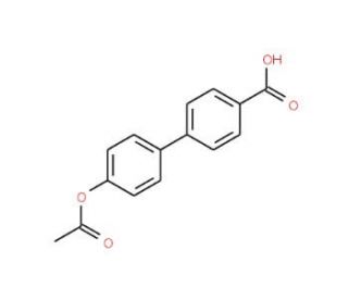 4&prime;-Acetoxy-biphenyl-4-carboxylic acid (CAS 75175-09-6) - chemical structure image