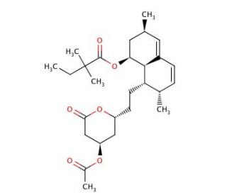 4&prime;-Acetyl Simvastatin (CAS 145576-25-6) - chemical structure image