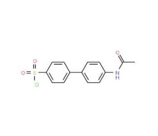 4&prime;-(acetylamino)-1,1&prime;-biphenyl-4-sulfonyl chloride (CAS 20443-73-6) - chemical structure image