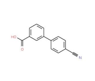 4&prime;-Cyano-biphenyl-3-carboxylic acid (CAS 149506-93-4) - chemical structure image