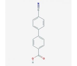 4&prime;-Cyano-biphenyl-4-carboxylic acid (CAS 5728-46-1) - chemical structure image