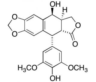 4&prime;-Demethylepipodophyllotoxin (CAS 6559-91-7) - chemical structure image