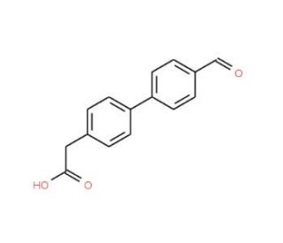 (4&prime;-Formyl-biphenyl-4-yl)-acetic acid (CAS 669713-90-0) - chemical structure image
