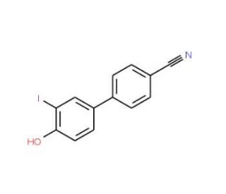 4&prime;-Hydroxy-3&prime;-iodo-biphenyl-4-carbonitrile (CAS 460746-47-8) - chemical structure image