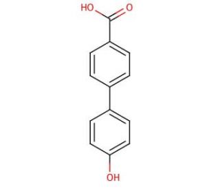 4&prime;-Hydroxy-4-biphenylcarboxylic acid (CAS 58574-03-1) - chemical structure image