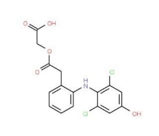 4&prime;-Hydroxy aceclofenac (CAS 229308-90-1) - chemical structure image