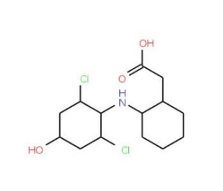 4&prime;-Hydroxy Diclofenac-13C6 (CAS 1189656-64-1) - chemical structure image