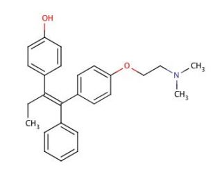 4&prime;-Hydroxy Tamoxifen (CAS 82413-23-8) - chemical structure image