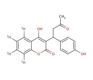 4&prime;-Hydroxy Warfarin-d4 - chemical structure image
