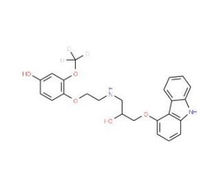 4&prime;-Hydroxyphenylcarvedilol-d3 (CAS 1189675-28-2) - chemical structure image