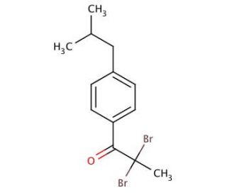 4&prime;-Isobutyl-2,2-dibromopropiophenone - chemical structure image