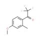 4′-Methoxy-2′-methyl-2,2,2-trifluoroacetophenone (CAS 845823-11-2) - chemical structure image