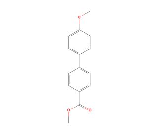 4&prime;-Methoxybiphenyl-4-carboxylic acid methyl ester (CAS 729-17-9) - chemical structure image