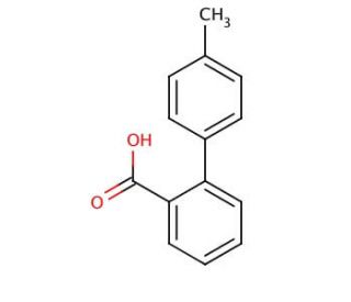 4&prime;-Methyl-2-biphenylcarboxylic acid (CAS 7148-03-0) - chemical structure image