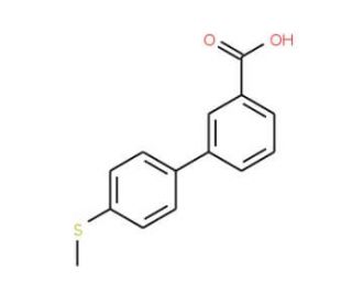 4&prime;-Methylsulfanyl-biphenyl-3-carboxylic acid (CAS 728918-92-1) - chemical structure image