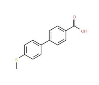 4&prime;-Methylsulfanyl-biphenyl-4-carboxylic acid (CAS 728918-90-9) - chemical structure image