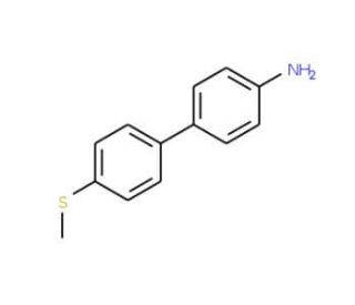4&prime;-Methylsulfanyl-biphenyl-4-ylamine - chemical structure image