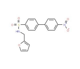 4&prime;-Nitro-biphenyl-4-sulfonic acid (furan-2-ylmethyl)-amide - chemical structure image