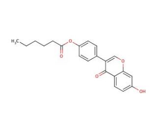 4&prime;-O-Hexanoyldaidzein (CAS 602329-51-1) - chemical structure image