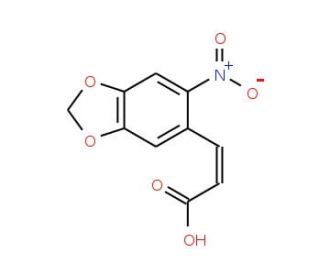 4&prime;,&prime;5-(Methylenedioxy)-2&prime;-nitrocinnamic acid (CAS 6315-90-8) - chemical structure image
