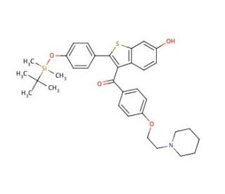 4&prime;-tert-Butyldimethylsilyl-6-hydroxy Raloxifene (CAS 174264-46-1) - chemical structure image