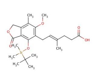 4&prime;-tert-Butyldimethylsilylmycophenolic Acid (CAS 1076199-63-7) - chemical structure image