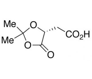 [(4R)-2,2-Dimethyl-5-oxo-1,3-dioxolan-4-yl]acetic Acid (CAS 113278-68-5) - chemical structure image