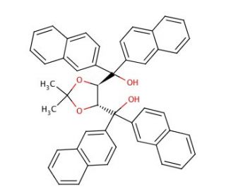 (4R,5R)-2,2-Dimethyl-&alpha;,&alpha;,&alpha;&prime;,&alpha;&prime;-tetra(2-naphthyl)dioxolane-4,5-dimethanol (CAS 137365-09-4) - chemical structure image