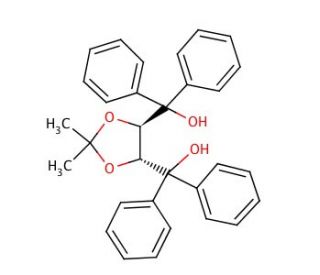 (4R,5R)-2,2-Dimethyl-α,α,α′,α′-tetraphenyldioxolane-4,5-dimethanol (CAS 93379-48-7) - chemical structure image