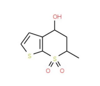 (4R,6R)-6-Methyl-5,6-dihydro-4H-thieno[2,3-b]thiopyran-4-ol 7,7-dioxide (CAS 147128-77-6) - chemical structure image