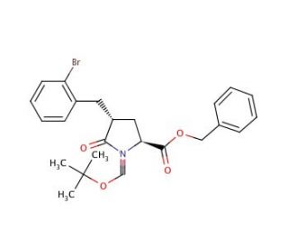 (4R)-Boc-4-(2-bromobenzyl)-Pyr-OBzl (CAS 402586-55-4) - chemical structure image