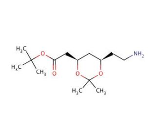 (4R,cis)-1,1-Dimethylethyl-6-aminoethyl-2,2-dimethyl-1,3-dioxane-4-acetate (CAS 125995-13-3) - chemical structure image