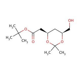 (4R-cis)-6-Hydroxymethyl-2,2-dimethyl-1,3-dioxane-4-acetic Acid, 1,1-Dimethylethyl Ester (CAS 124655-09-0) - chemical structu