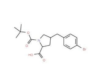 (4S)-1-Boc-4-(4-bromobenzyl)-L-proline - chemical structure image