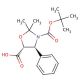 (4S,5R)-3-(tBoc)-2,2-dimethyl-4-phenyloxazolidine-5-carboxylic Acid (CAS 143527-70-2) - chemical structure image