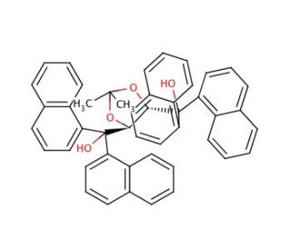 (4S-trans)-2,2-Dimethyl-&alpha;,&alpha;,&alpha;&prime;,&alpha;&prime;-tetra(1-naphthyl)-1,3-dioxolane-4,5-dimethanol (CAS 171086-52-5) - chemical structure image