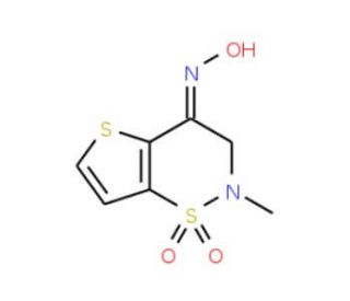 (4Z)-2-Methyl-2,3-dihydro-4H-thieno[2,3-e][1,2]-thiazin-4-one oxime 1,1-dioxide - chemical structure image