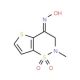(4Z)-2-Methyl-2,3-dihydro-4H-thieno[2,3-e][1,2]-thiazin-4-one oxime 1,1-dioxide - chemical structure image
