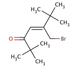 (4Z)-5-(bromomethyl)-2,2,6,6-tetramethylhept-4-en-3-one - chemical structure image
